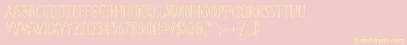 Andreasstd Font – Yellow Fonts on Pink Background