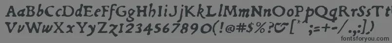 フォントDuBellayItalic – 黒い文字の灰色の背景