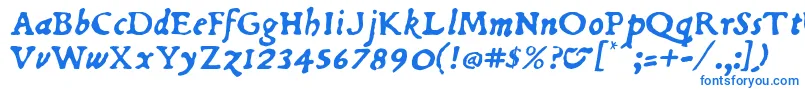 DuBellayItalic-Schriftart – Blaue Schriften