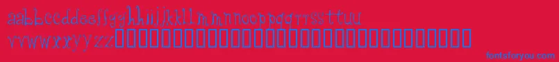 Cfanabelle Font – Blue Fonts on Red Background