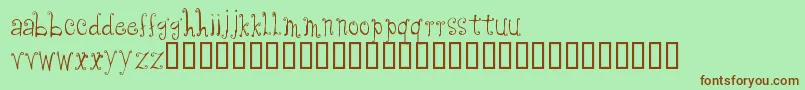 Шрифт Cfanabelle – коричневые шрифты на зелёном фоне