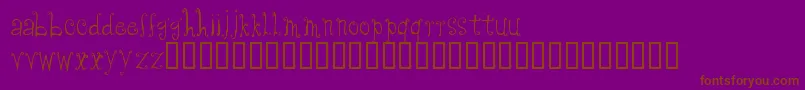 フォントCfanabelle – 紫色の背景に茶色のフォント