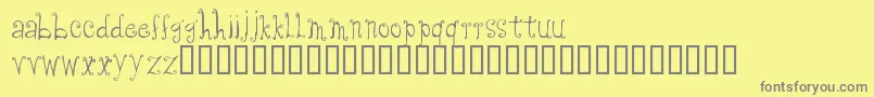 Cfanabelle Font – Gray Fonts on Yellow Background