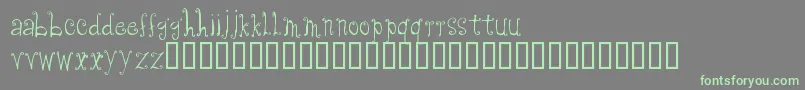 Cfanabelle Font – Green Fonts on Gray Background