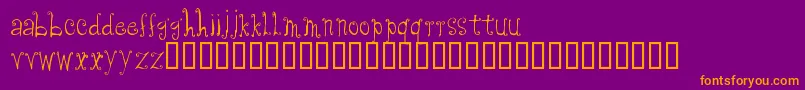 fuente Cfanabelle – Fuentes Naranjas Sobre Fondo Morado