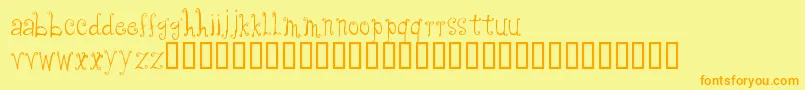 Cfanabelle Font – Orange Fonts on Yellow Background