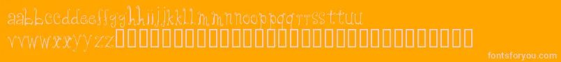 Cfanabelle Font – Pink Fonts on Orange Background