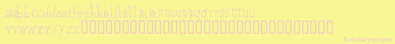 Cfanabelle Font – Pink Fonts on Yellow Background