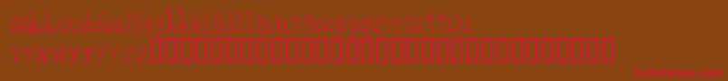 Cfanabelle Font – Red Fonts on Brown Background