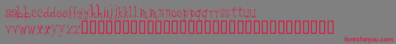 Cfanabelle Font – Red Fonts on Gray Background