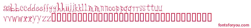 Cfanabelle Font – Red Fonts on White Background