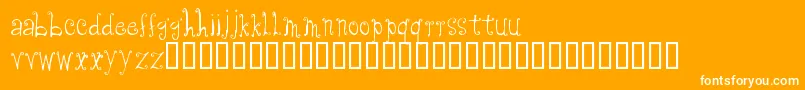 Cfanabelle Font – White Fonts on Orange Background