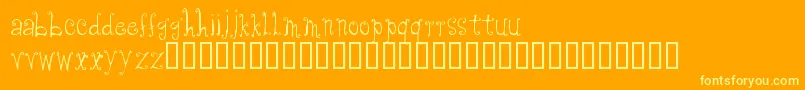 Cfanabelle Font – Yellow Fonts on Orange Background