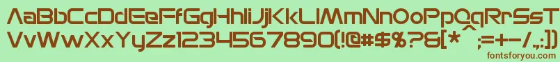 Шрифт MonsOlympia – коричневые шрифты на зелёном фоне