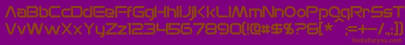 Шрифт MonsOlympia – коричневые шрифты на фиолетовом фоне