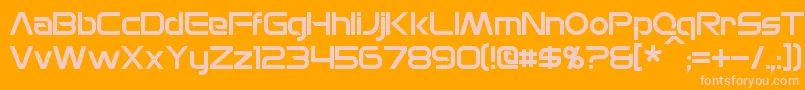 MonsOlympia Font – Pink Fonts on Orange Background