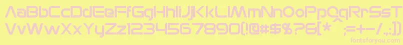 MonsOlympia Font – Pink Fonts on Yellow Background