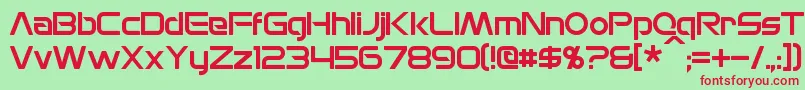 MonsOlympia Font – Red Fonts on Green Background