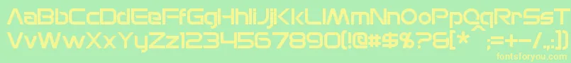 Police MonsOlympia – polices jaunes sur fond vert