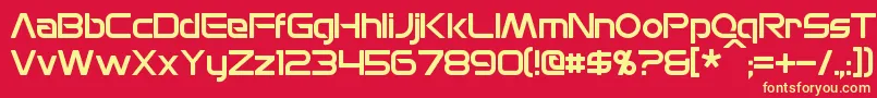 MonsOlympia Font – Yellow Fonts on Red Background