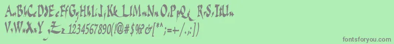 FateRegular Font – Gray Fonts on Green Background
