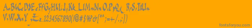 フォントFateRegular – オレンジの背景に灰色の文字