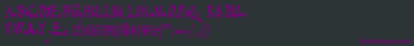 Czcionka FateRegular – fioletowe czcionki na czarnym tle