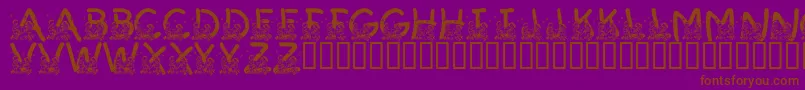 LmsSummerCampLove Font – Brown Fonts on Purple Background