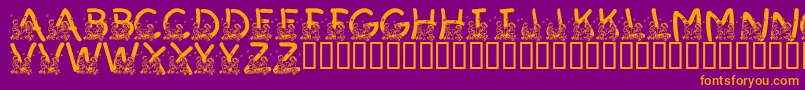 LmsSummerCampLove Font – Orange Fonts on Purple Background