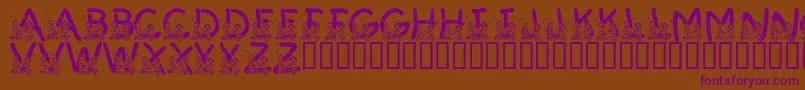 LmsSummerCampLove Font – Purple Fonts on Brown Background