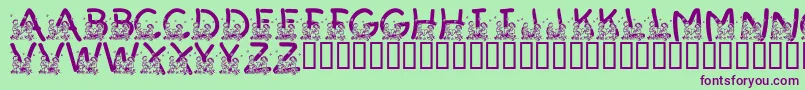 LmsSummerCampLove Font – Purple Fonts on Green Background