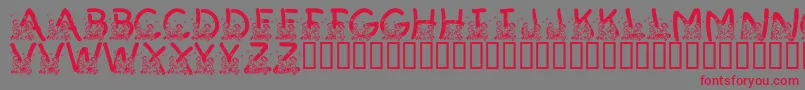 LmsSummerCampLove Font – Red Fonts on Gray Background