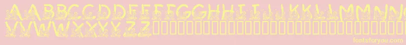 LmsSummerCampLove Font – Yellow Fonts on Pink Background