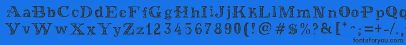 MoneyMoneyPlus Font – Black Fonts on Blue Background