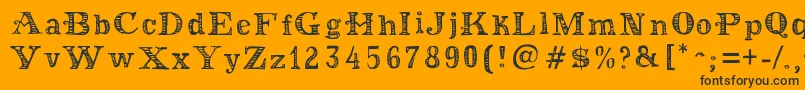 MoneyMoneyPlus Font – Black Fonts on Orange Background