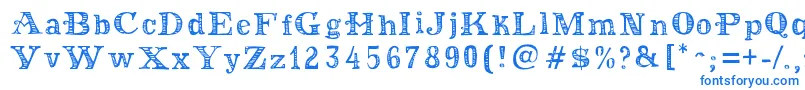 MoneyMoneyPlus Font – Blue Fonts on White Background