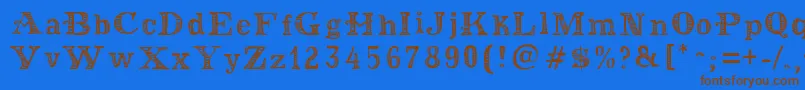 MoneyMoneyPlus Font – Brown Fonts on Blue Background