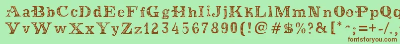 Police MoneyMoneyPlus – polices brunes sur fond vert