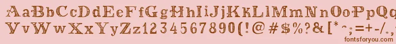 MoneyMoneyPlus Font – Brown Fonts on Pink Background