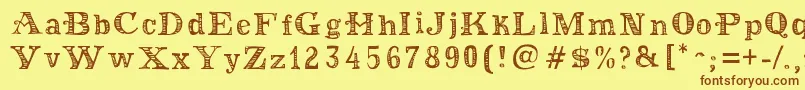 MoneyMoneyPlus Font – Brown Fonts on Yellow Background