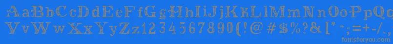 MoneyMoneyPlus Font – Gray Fonts on Blue Background