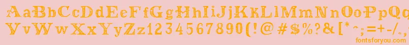 MoneyMoneyPlus Font – Orange Fonts on Pink Background