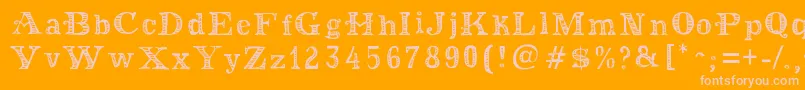 MoneyMoneyPlus Font – Pink Fonts on Orange Background
