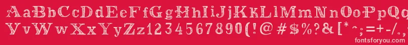 MoneyMoneyPlus Font – Pink Fonts on Red Background