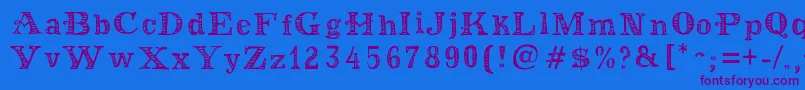 MoneyMoneyPlus Font – Purple Fonts on Blue Background