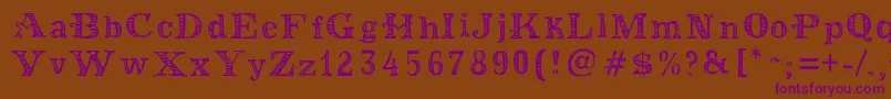 MoneyMoneyPlus Font – Purple Fonts on Brown Background