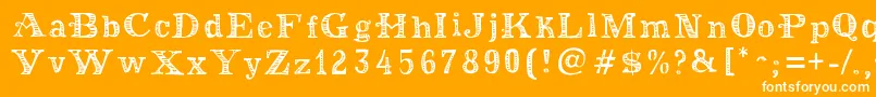 MoneyMoneyPlus Font – White Fonts on Orange Background
