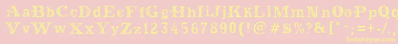 MoneyMoneyPlus Font – Yellow Fonts on Pink Background