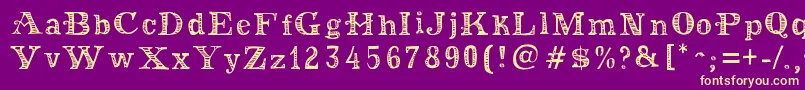 MoneyMoneyPlus Font – Yellow Fonts on Purple Background