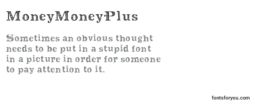 Schriftart MoneyMoneyPlus